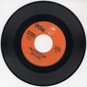 Rock 45 Meat Loaf - For Crying Out Loud / Two Out Of Three Ain'T Bad On Epic 7" - Picture 1 of 2