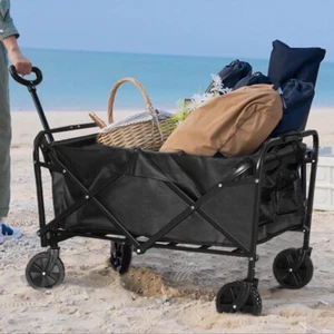 Heavy Duty Foldable Camping Outdoor Garden Trolley Cart Wagon Truck Wheelbarrow - Picture 1 of 12