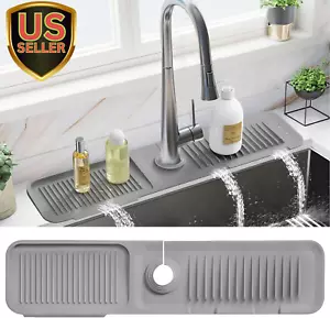 24 Inch Faucet Mat for Kitchen Sink Splash Guard behind Faucet, Sink Protecto... - Picture 1 of 1