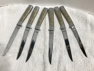 6 Vintage Carvel Hall von Briddell Steakmesser mit versilberten Griffen 8 1/4" - Bild 1 von 11