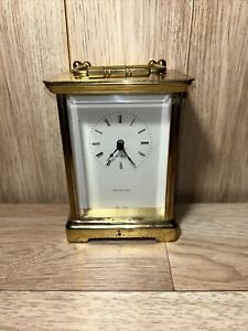Tiffany & Co. 5" Brass Carriage Clock Made In Germany Levi Strauss AA Battery