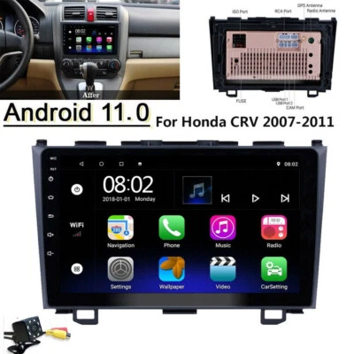 For Honda CRV 2007 2008 2009-11 Car Stereo GPS Nav Radio Player FM Android 11.0 - Image 1 of 4