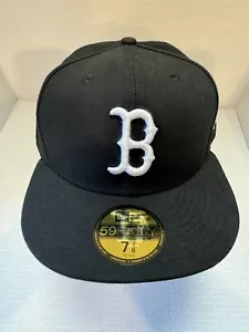 Boston Red Sox BOS MLB Authentic New Era 59FIFTY Fitted Cap - B/W 5950 Hat - Picture 1 of 7