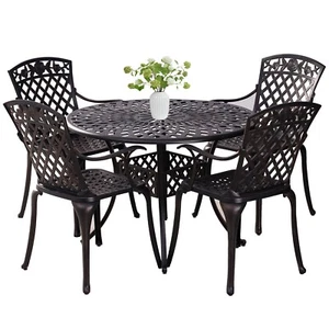 Withniture 5Piece Patio Dining Set,Aluminum Patio Chairs and Table Furniture Set - Picture 1 of 10
