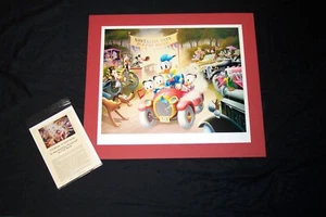 Litografía firmada por Belchfire Runabout de Disney Carl Barks 1934 #181 NUEVA con mate - Imagen 1 de 6