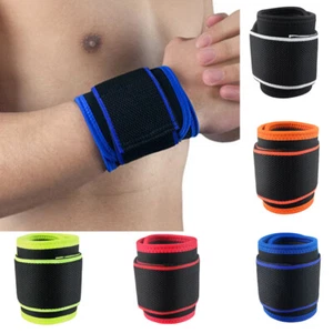 Braccialetto Uomo Sportivo Elastico Supporto Regolabile Sollevamento Pesi Allenamento Tutore - Foto 1 di 17