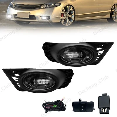 Luces antiniebla LED para Honda Civic 2009 2010 2011 sedán de 4 puertas luces de parachoques delanteras Foto 1 de 4