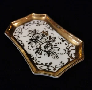 Limoges Trinket Dish Nodrog Paris 4"x2.5" Gold Flowers - Picture 1 of 13