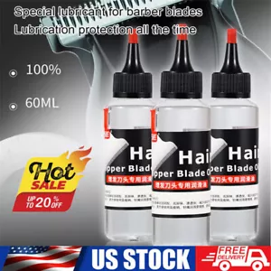 Hair Clipper Lubricant Oil 60ml Blade Lube For Shaver Trimmer Grooming Machine - Picture 1 of 14