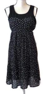 Vestido de maternidad MOTHERHOOD sin mangas blanco y negro lunares elástico para mujer talla S - Imagen 1 de 8