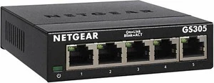 NETGEAR (GS305) 5-Port Gigabit Ethernet Switch - Sturdy Metal Fanless - Picture 1 of 3