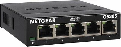 NETGEAR (GS305) 5-Port Gigabit Ethernet Switch - Sturdy Metal Fanless - Image 1 of 3