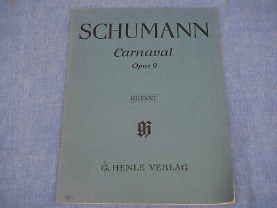 Sheet Music/ Music Book - Schumann - Carnaval - Opus 9 - Urtext - G Henle Verlag