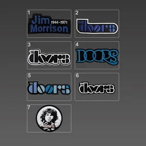 Parches The Doors, parches bordados de hierro en banda, parche con logotipo de puertas - Imagen 1 de 15