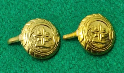 2 x 15 mm Brass Armorial Stud Caps - Image 1 of 2