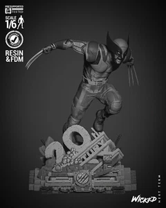 Figura impresa en 3D de Wolverine X-Men, kit modelo Logan sin pintar - Imagen 1 de 6