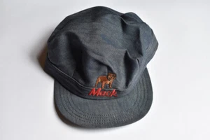 Vintage Mack Trucks Bulldog Denim LOUISVILLE MFG CO Snapback Hat USA Rare Cap - Picture 1 of 8