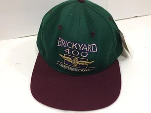 NUEVO CON ETIQUETAS De colección Años 90 NASCAR Brickyard 400 Snapback Gorra Gorra Inaugural Carrera 1994 - Imagen 1 de 7