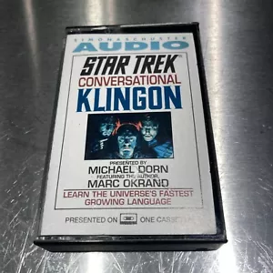 STAR TREK LEARN CONVERSATIONAL KLINGON CASSETTE MICHAEL DORN MARC OKRAND - Picture 1 of 7