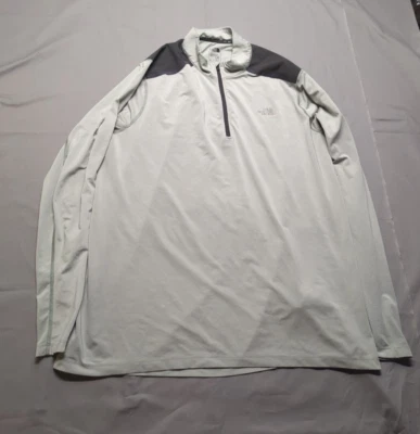 Camisa Northface Para Hombres Flashdry Manga Larga Henley Gris Claro Correr Talla XL Foto 1 de 4