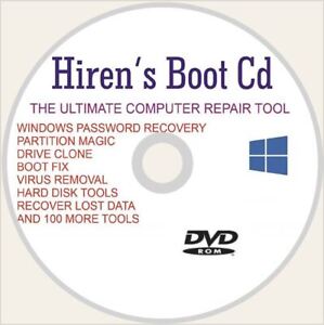 Hiren's Boot Disc For Computer Recover Fix Repair Windows 7 8 10