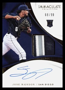 2017 Unbefleckte Jose Rondon Autogramm Rookie Patch Auto RPA RC 68/99 Padres - Bild 1 von 2