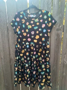Lularoe Neon Regenbogen Tier Punkte Größe Small Arielle Stufen Taschen Kleid Neu - Bild 1 von 5