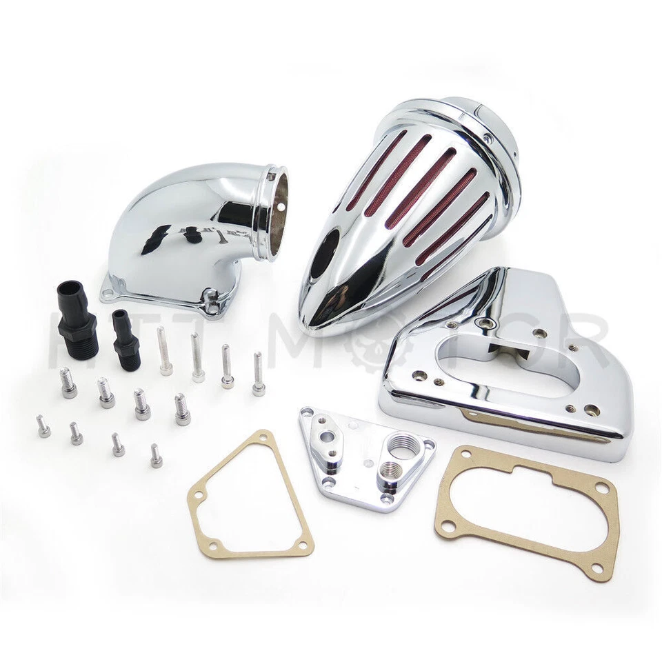 Nuevos kits de purificador de aire de bala de admisión para Honda Vtx 1800 R S C N F 2002-2009 cromado Foto 1 de 4