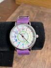 Easy Read Time Teacher Purple  Analog Watch