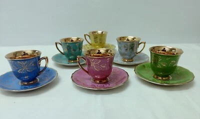 Jaroslav Ježek - Loučky - 咖啡套装 6 件 - 艺术与工艺 -999 (24 克拉) 金色,Po — 第 1/4 张图片