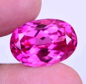 Natural Pink Ruby 21.30 Ct Oval Certified Flawless Loose Gemstone From Mogok - Picture 1 of 8