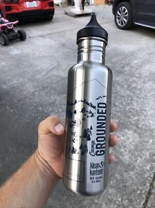 Camp Grounded Klean Kanteen Bottle 27 oz NEW Blue Camp Graphic - Picture 1 of 7