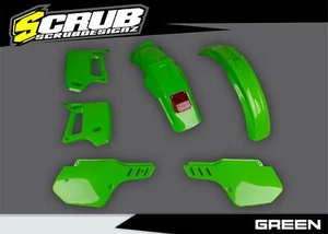 Kawasaki KDX200 1990-1994 Green OEM color Enduro Plastic Body Kit  - Picture 1 of 14