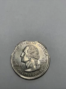 Triple Clipped Planchet Error 1999 D Georgia Quarter - Picture 1 of 8