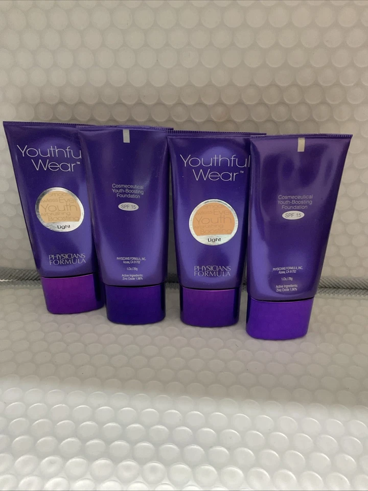 4x Physicians Youthful Wear Youth Boosting Foundation #7557 Light RARE - Image 1 of 1