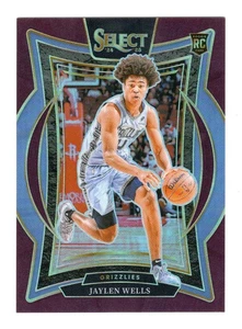 2024-2025 Select Jaylen Wells Select Maroon /175 Concourse Memphis Grizzlies - Bild 1 von 2