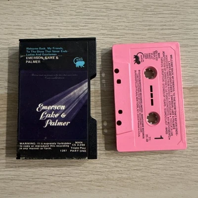 Emerson, Lake & Palmer Welcome Back My Friends Pink Cassette 1974 Slipcase READ - Image 1 of 4