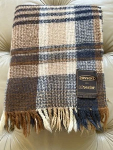 Vintage 1973 MISSONI Wool Blanket by T&J Vestor - Made in Italy - Picture 1 of 12
