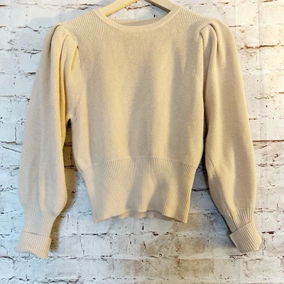 Habitual Kid Girls Puff Sleeve Pullover Sweater Size 12 Beige - Image 1 of 4