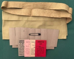 MID - WWII KHAKI M1903A3 REPLICA BANDOLEER REPACK KIT FOR 5 ROUND CLIPS - Picture 1 of 9