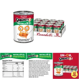 Pasta in Dosen mit Frikadellen, 15,6 Oz Packung mit 12 A bis Z, groß - Bild 1 von 9