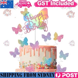 21Pcs Butterfly Cake Topper Cake Decoration Cake Stick Pack Love Heart AU Stock - Picture 1 of 7