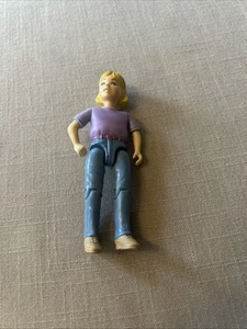 Fisher Price Loving Family Dollhouse Blonde Teen Horse Stable Girl in Purple HTF - Picture 1 of 1