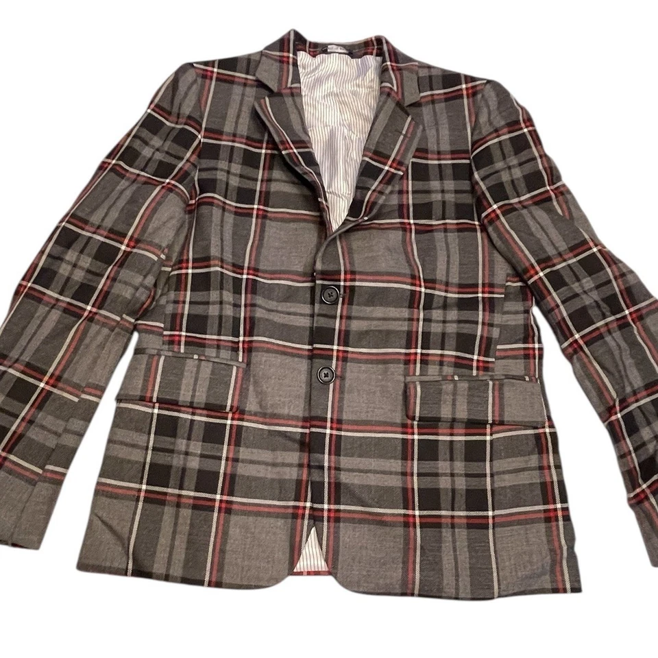 Chaqueta Traje Brooks Brothers Niños Dos Botones Lana Cuadros Talla 16 Preppy Iglesia Foto 1 de 4