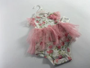 Little Lass Baby Girl 2PC Bodysuit Outfit Pink Coral 6-9M - Picture 1 of 5