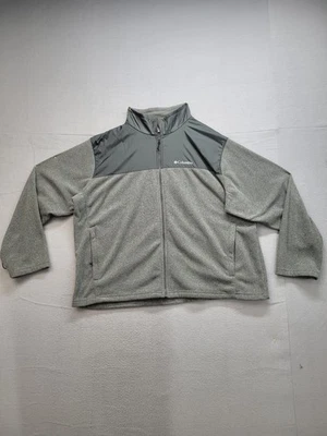 Columbia Mens Jackets 3X Gray Full Zip Stand Up Collar Long Sleeve Outdoor Logo - Image 1 of 4