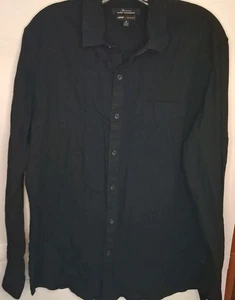 BLACK Marc Anthony Shirt Mens Size Medium Black  Button Up Slim Fit Long Sleeve - Picture 1 of 10