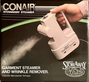 CONAIR STOWAWAY VAPORIERA INDUMENTO ANTIRUGHE MAI USATA CON ATTACCO EUROPLUG - Foto 1 di 9