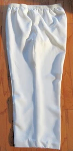 Alfred Dunner WHITE Pull-On Dress PANTS Comfort Stretch Straight Leg 20W 38x26" - Picture 1 of 2