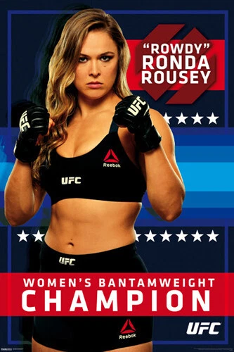 PÓSTER DE PARED RONDA ROUSEY Campeona Femenina Oficial UFC Superstar 24x36 Foto 1 de 1